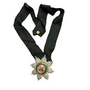 Order of the Knights of the Holy Sepulchre Jerusalem Medal Pendant Vtg Catholic